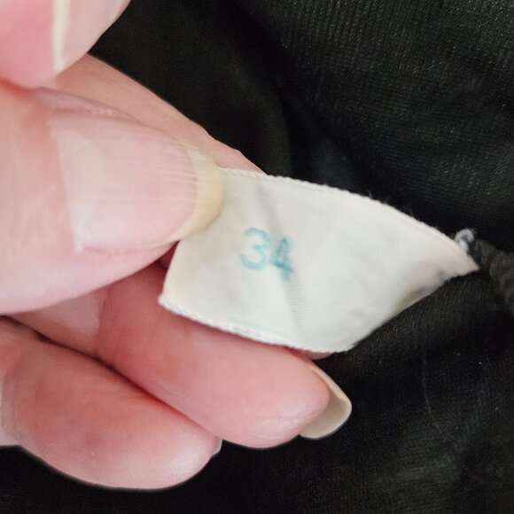 Vintage 60's Carters Du Pont Nylon Black Lace Maxi Slip Dress Size 34 Coquette - Picture 9 of 13